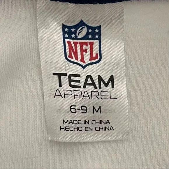 NFL Seattle Seahawks Baby Bodysuit - White and Navy with Green Accents - Picture 3 of 4